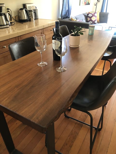 Handmade walnut dining table