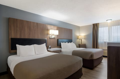 Standard Room, 2 Queen Beds, Non Smoking | Premium bedding, desk, blackout drapes, iron/ironing board