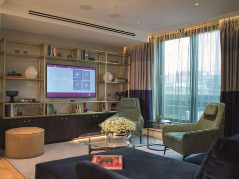 Room, 3 Bedrooms (The Astor Residence) | Living area | 40-cm Smart TV with digital channels, TV, pay movies