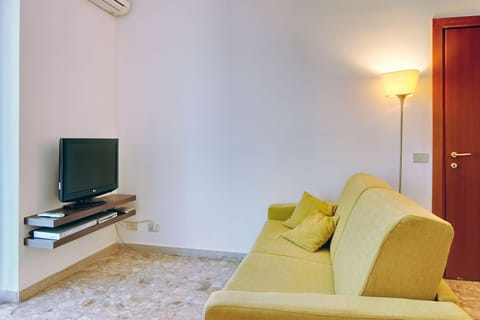 Kick back your feet and relax in the cozy living area.