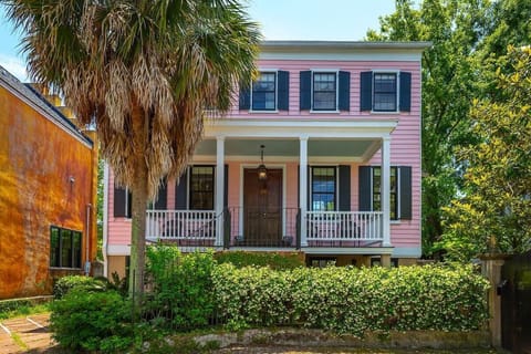 Exterior of the home. Historic Charlestons style home. One block from King Street, yet super secluded with a courtyard.