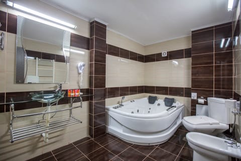 Suite | Bathroom | Free toiletries, hair dryer, bathrobes, slippers