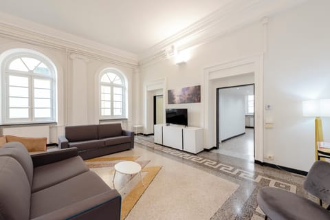 Apartment (3 Bedrooms) | Living area | 32-inch flat-screen TV with cable channels