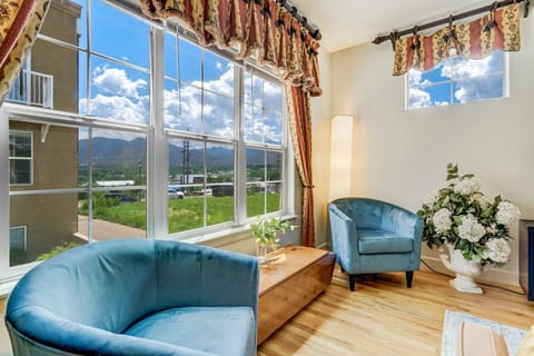 View from the living room of the mountains!
