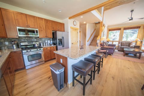 Large updated kitchen with island