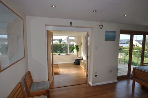 Double doors to sun room