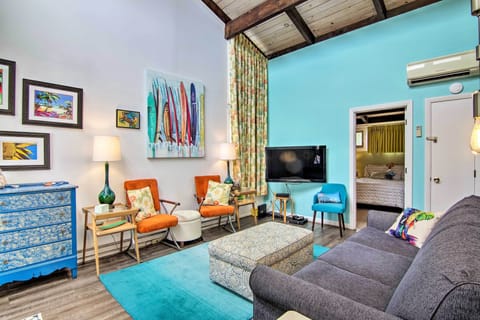 Find your ocean-side paradise at this colorful Dewey Beach vacation rental!