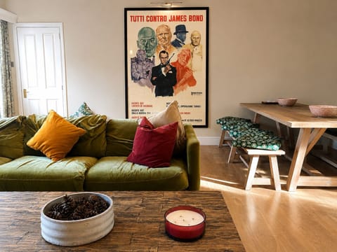 Large lounge with dining area. 