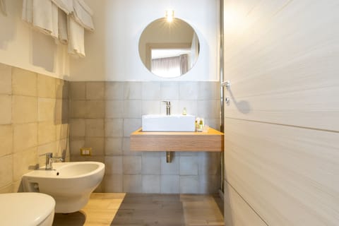 Standard Double or Twin Room | Bathroom | Shower, hydromassage showerhead, eco-friendly toiletries, hair dryer