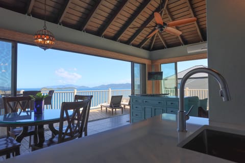 Beautiful views of JVD, Tortola and St. John from balcony, kitchen and bedroom!