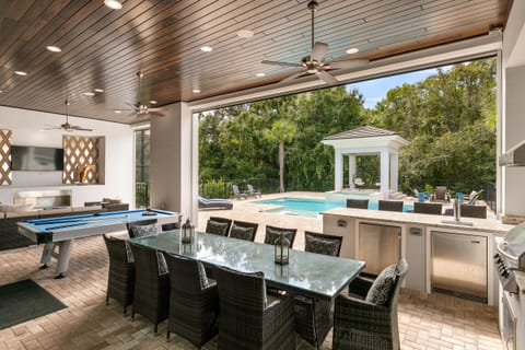 Grill and serve lunch in the summer kitchen (Disclaimer: Fireplace(s) not allowed for guest use, homeowner use only.)