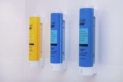 Free toiletries, hair dryer, towels