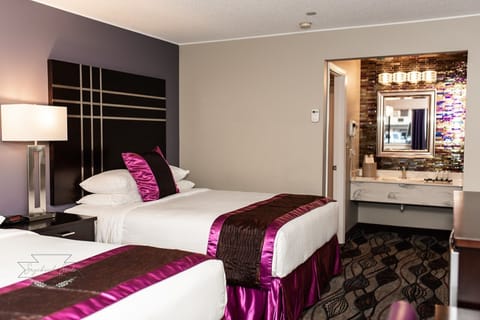 Standard Room, 2 Queen Beds | Premium bedding, down comforters, pillowtop beds, blackout drapes