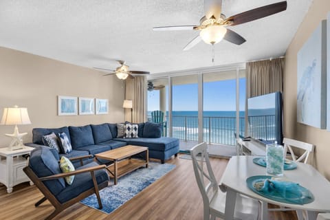 Dining area and living room