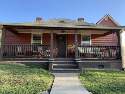 Great Front Porch to Relax and Watch the Sunset Behind Downtown and Mountains
