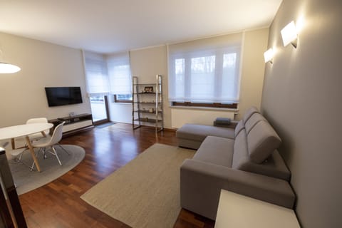 Apartment | Living area | 35-inch flat-screen TV with satellite channels, TV