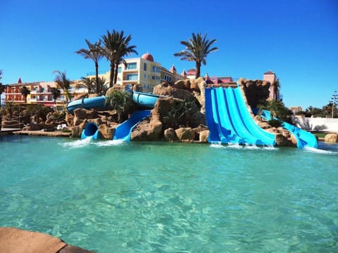 Indoor pool, outdoor pool, sun loungers