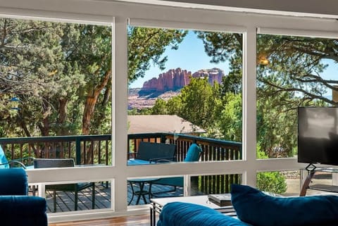 Beautiful Red Rock Views seen out the large picture windows
