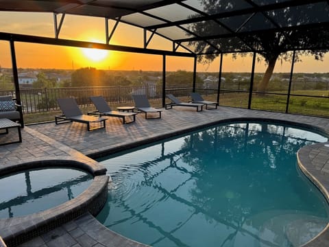 Beautiful sunsets from the southwest facing pool deck