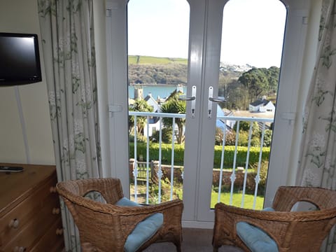 Double bedroom with Juliet balcony | Riverview, Fowey
