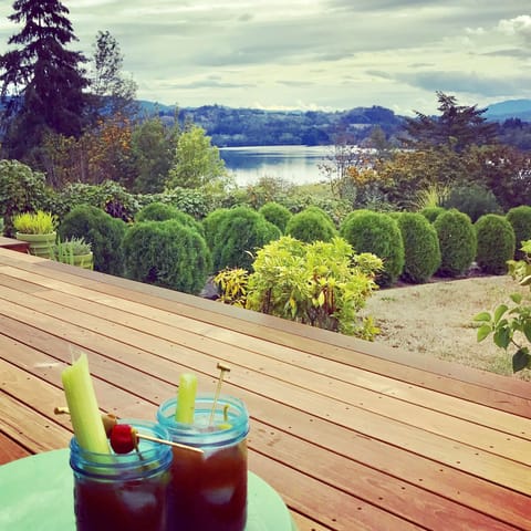 Spring cocktails on the deck
