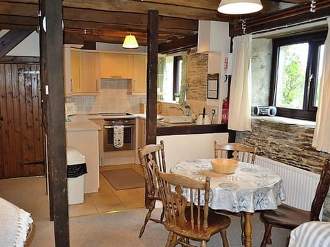 Dining area and well equipped kitchen | Mill Cottage, Fowey