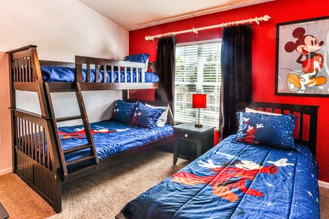 Mickey Bedroom sleeps four kiddos!