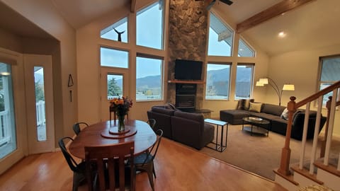 Enjoy the open concept living and dining area
