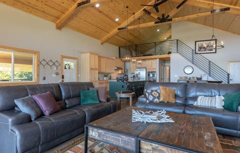 Comfortable seating for everyone.  Enjoy a game or conversation as everyone settles in.