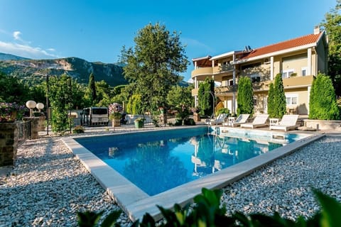 Our beautiful villa has swimming pool and mountain view, where you can enjoy.