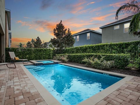 Relax in our private pool with enchanting sunset views, surrounded by lush greenery for your peace and privacy.