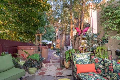 Lovely path joining two patios