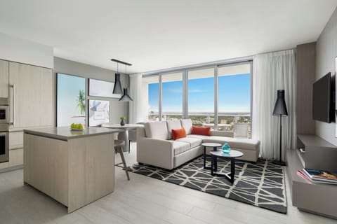 Suite, Multiple Beds, Corner | Private kitchen | Oven, stovetop, dishwasher, coffee/tea maker