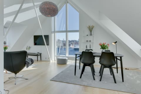 Exclusive Apartment | Living area | 50-inch flat-screen TV with digital channels, TV, Netflix