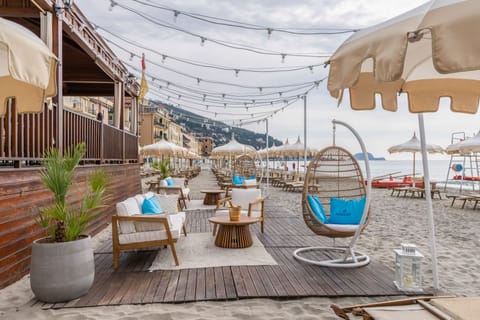 Private beach, sun loungers, beach umbrellas, beach towels