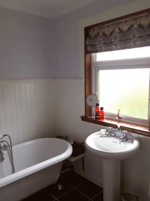 Shower, slippers, towels