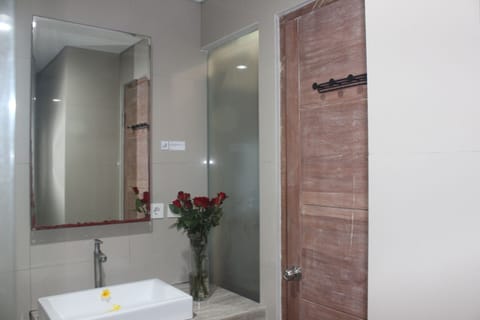 Deluxe Double Room | Bathroom | Shower, bidet, towels, soap