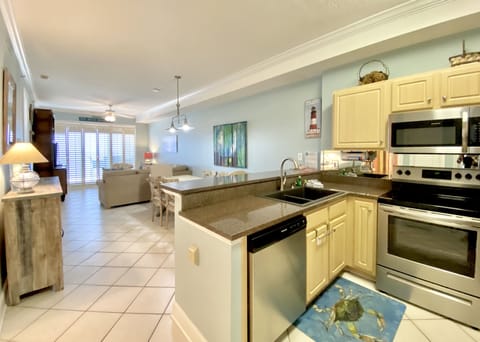 Condo, 2 Bedrooms, Balcony, Beachfront (P103) | Private kitchen | Full-size fridge, microwave, oven, stovetop