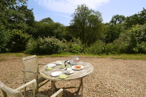 Outside area with garden furniture for alfresco dining