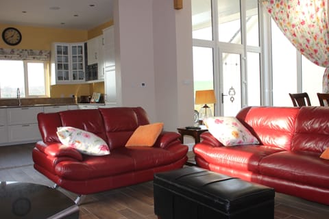 Luxury House, 1 Bedroom (and Mezzanine) | Living area | Flat-screen TV, fireplace
