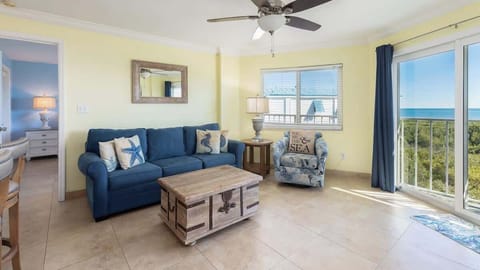 Living Room with generous views of the Atlantic Ocean
