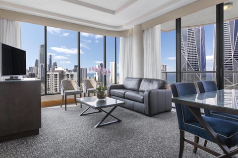 In-room safe, desk, laptop workspace, blackout drapes