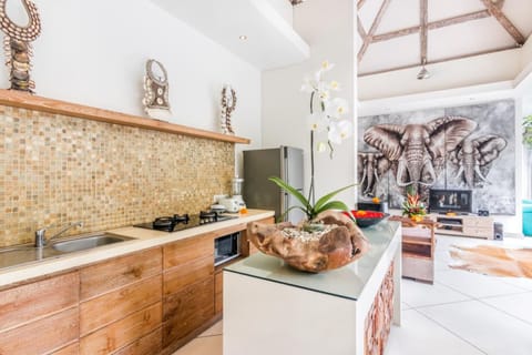 Luxury Villa, 2 Bedrooms, Private Pool | Private kitchen | Fridge, microwave, stovetop, coffee/tea maker