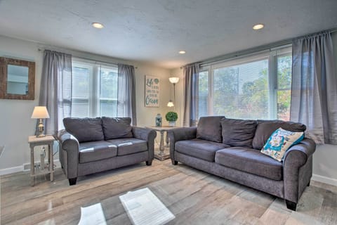 Plymouth Vacation Rental | 4BR | 2BA | 1,200 Sq Ft | Stairs to Access
