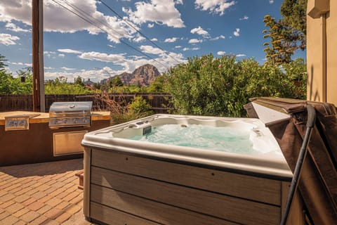 Back Patio with a Private Hot Tub and Built-in BBQ