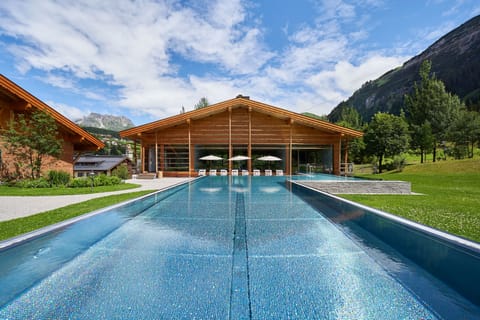 Indoor pool, outdoor pool, sun loungers