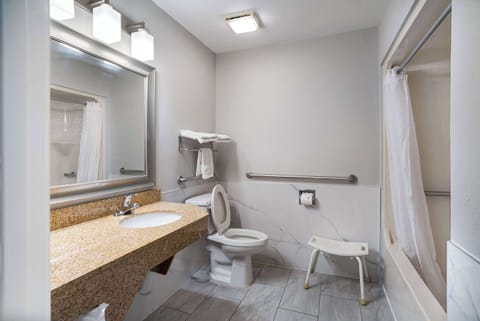 Room, 1 Queen Bed, Accessible, Non Smoking (Accessible Tub) | Bathroom | Free toiletries, hair dryer, towels, soap