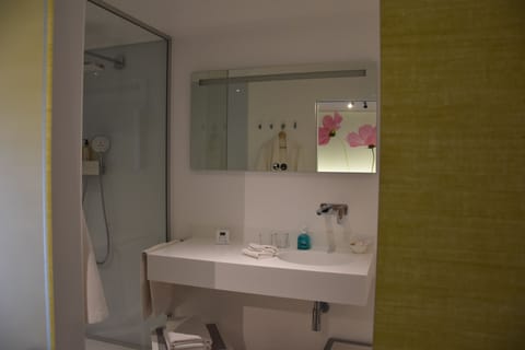 Superior Double Room | Bathroom | Free toiletries, hair dryer, bathrobes, slippers