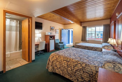 Room, 2 Queen Beds, Non Smoking | Desk, iron/ironing board (on request), WiFi (free), bed sheets