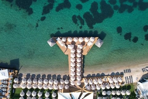 Private beach, white sand, beach shuttle, beach cabanas